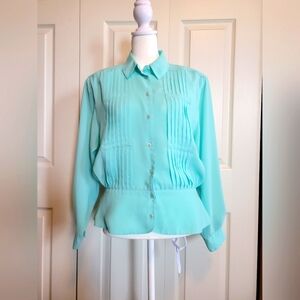 VINTAGE Allison Smith Silky Button-down